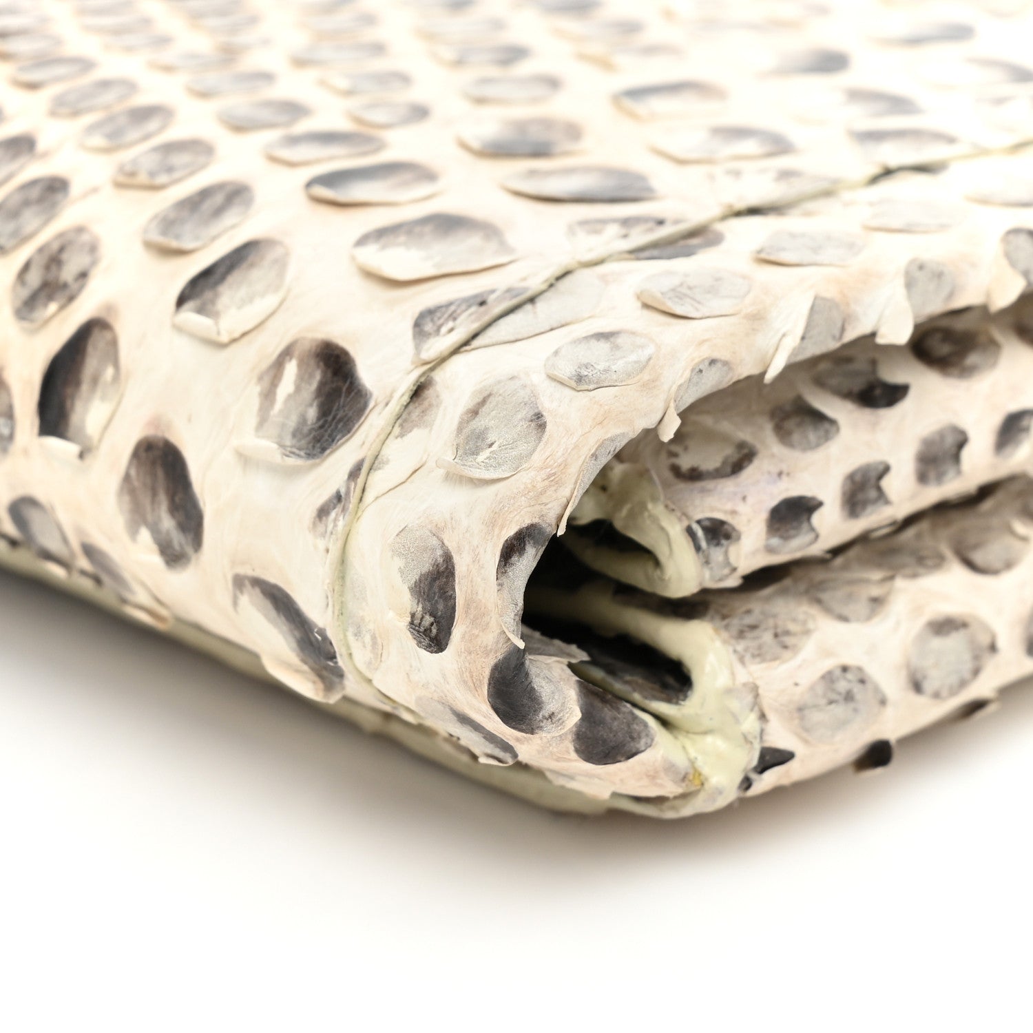 Nancy Gonzalez Snakeskin Flap Clutch White Grey 13 of 14