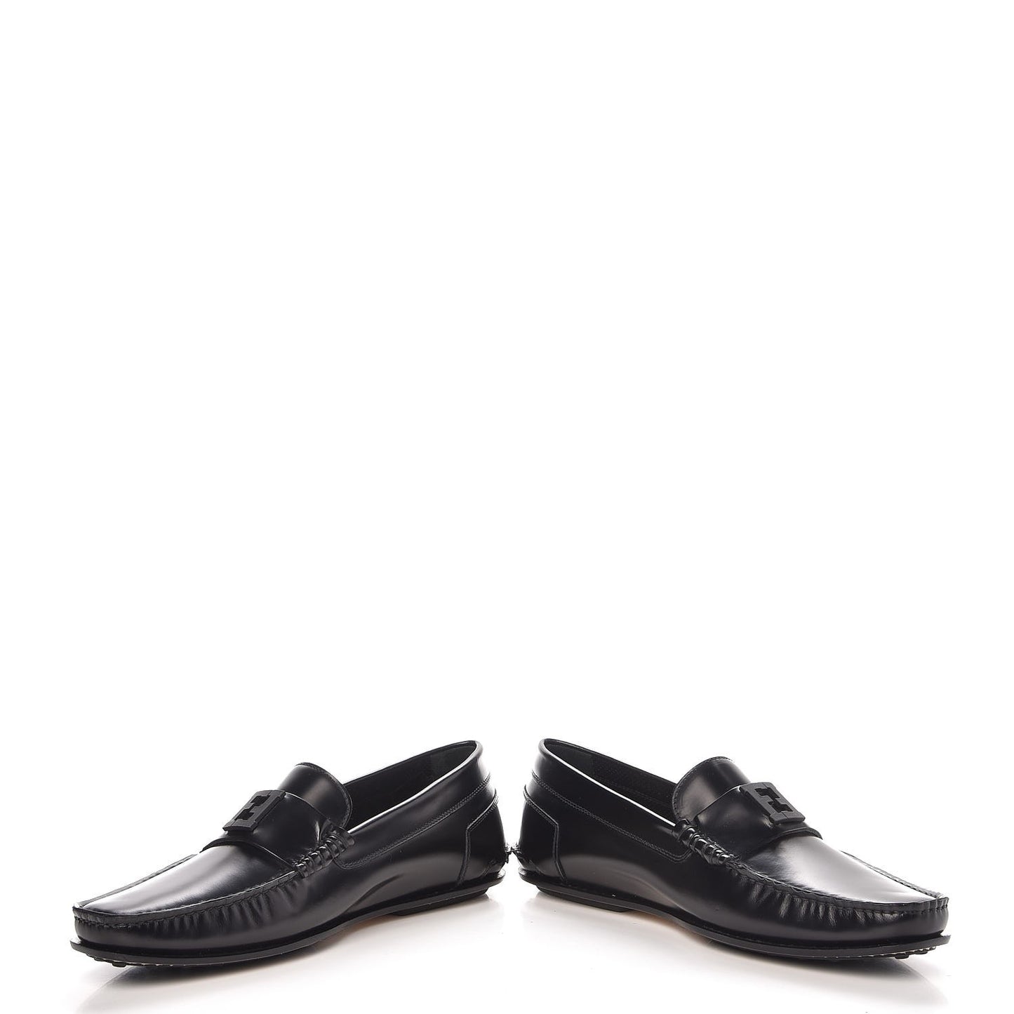 Vitello Spazzolato Moccasin Loafers 8 Black