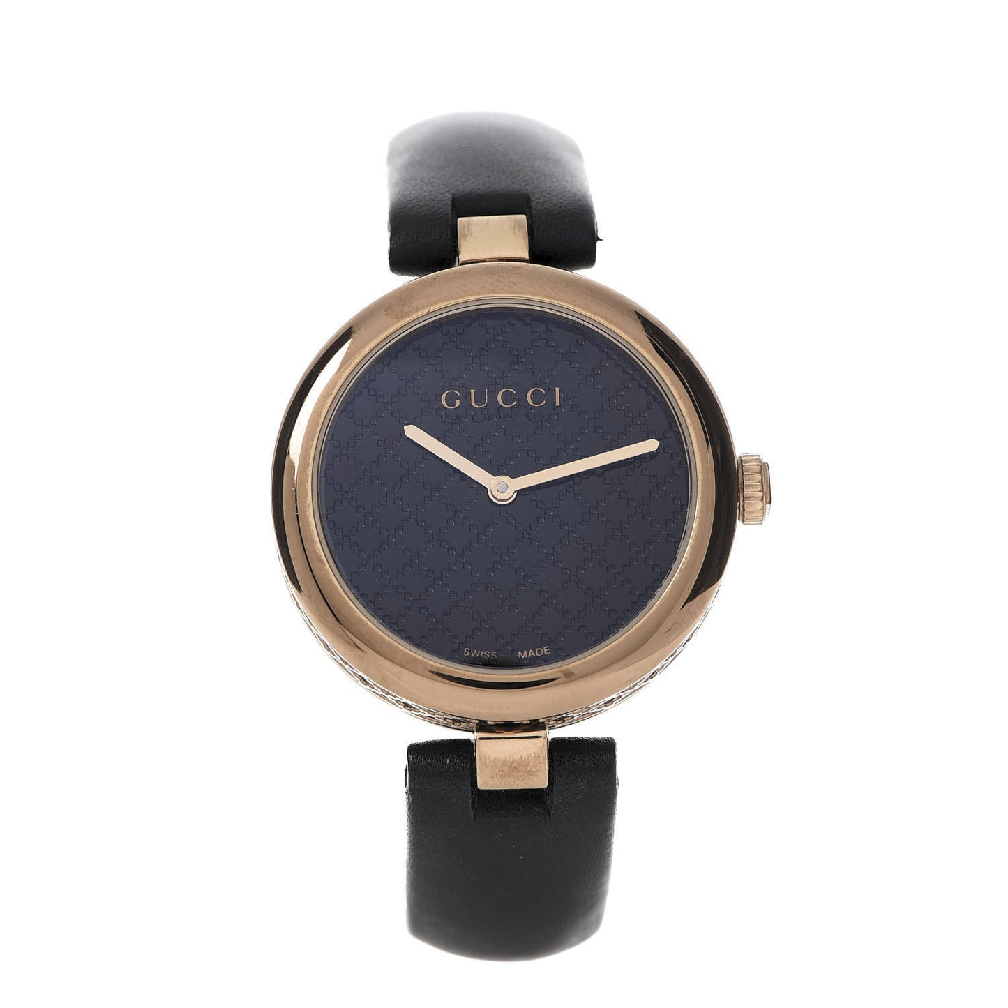 Stainless Steel Calfskin 32mm Diamantissima Quartz Watch Black