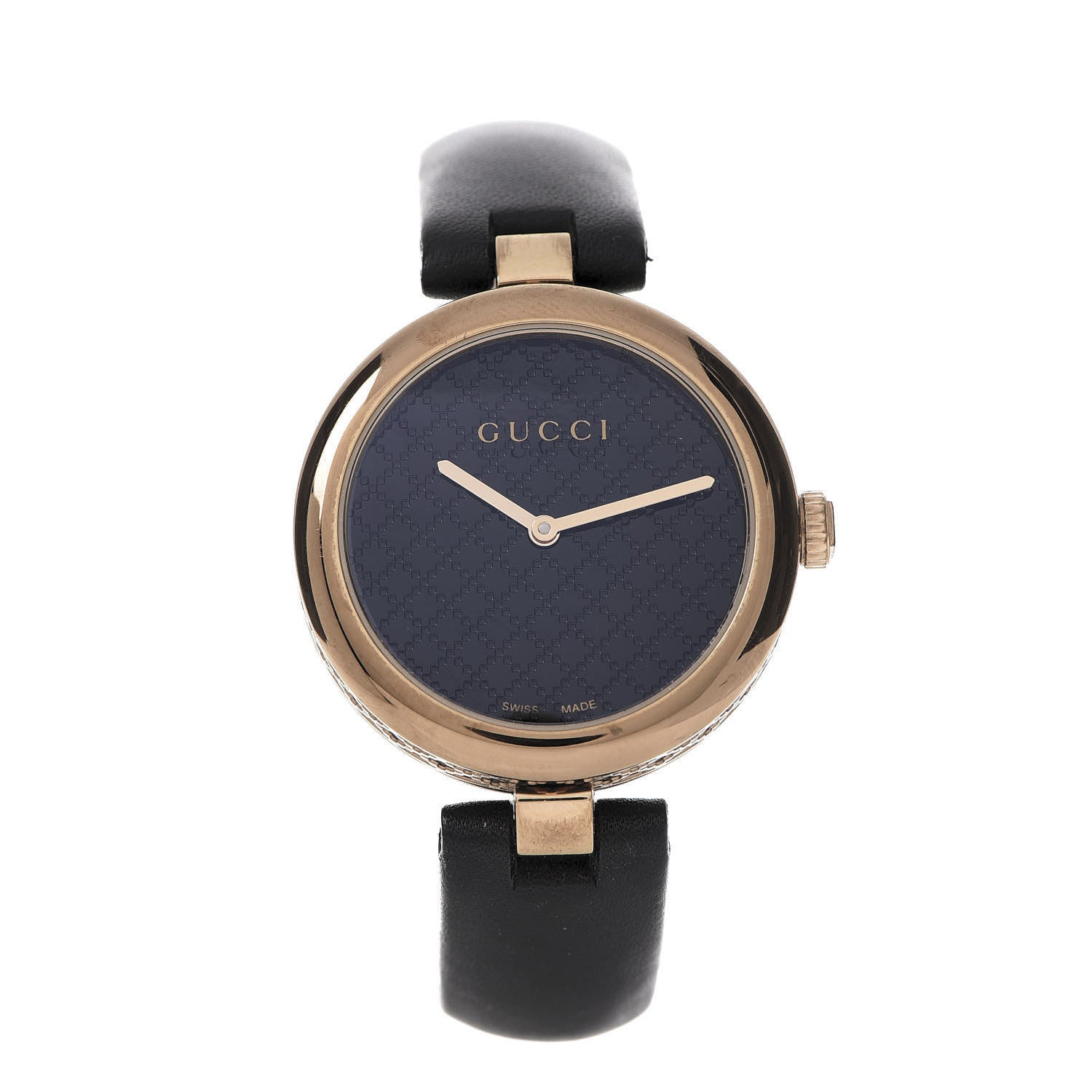 Gucci Stainless Steel Calfskin 32mm Diamantissima Quartz Watch Black 1 of 8
