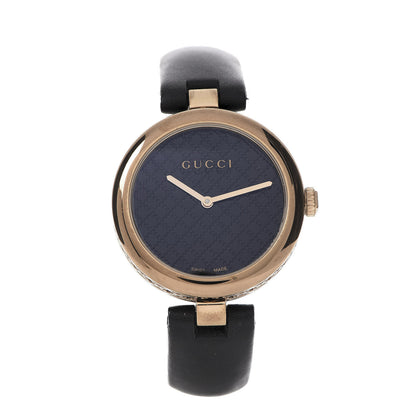 Gucci Stainless Steel Calfskin 32mm Diamantissima Quartz Watch Black 1 of 8