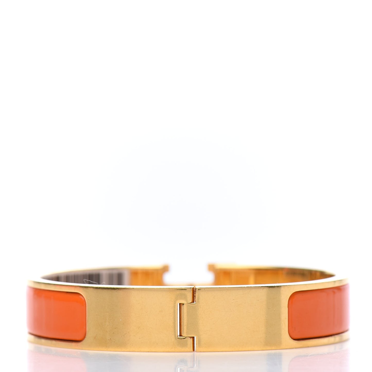 Enamel Narrow Clic Clac H Bracelet PM Orange