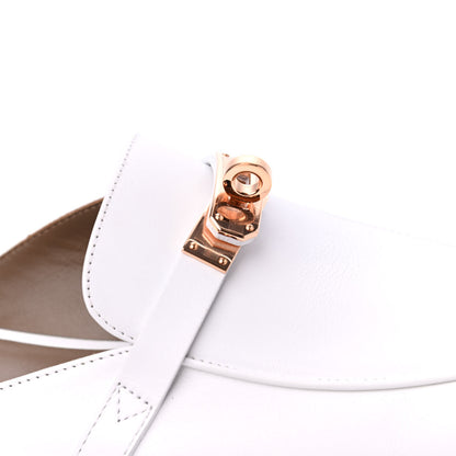 Hermes Calfskin Oz Mules 39.5 White 10 of 11