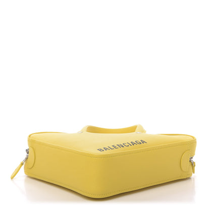 Balenciaga Shiny Day Calfskin Logo XS Triangle Duffle Jaune Black 5 of 11
