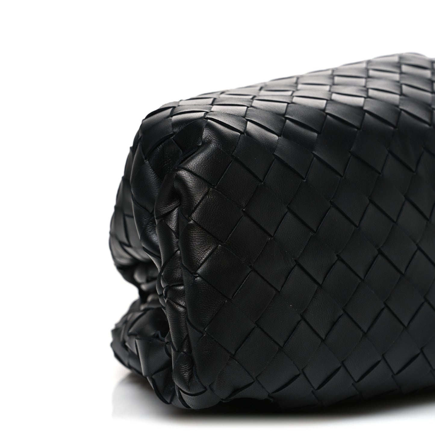 Nappa Maxi Intreccio The Pouch Oversized Clutch Black