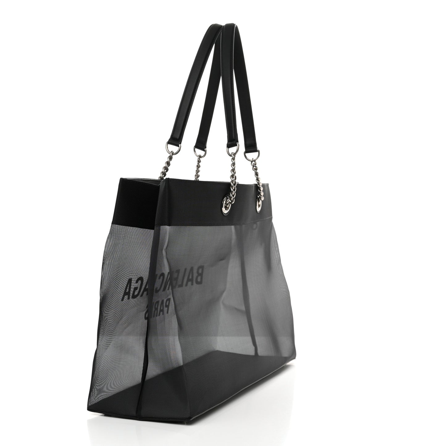 Mesh Large Duty Free Tote Black