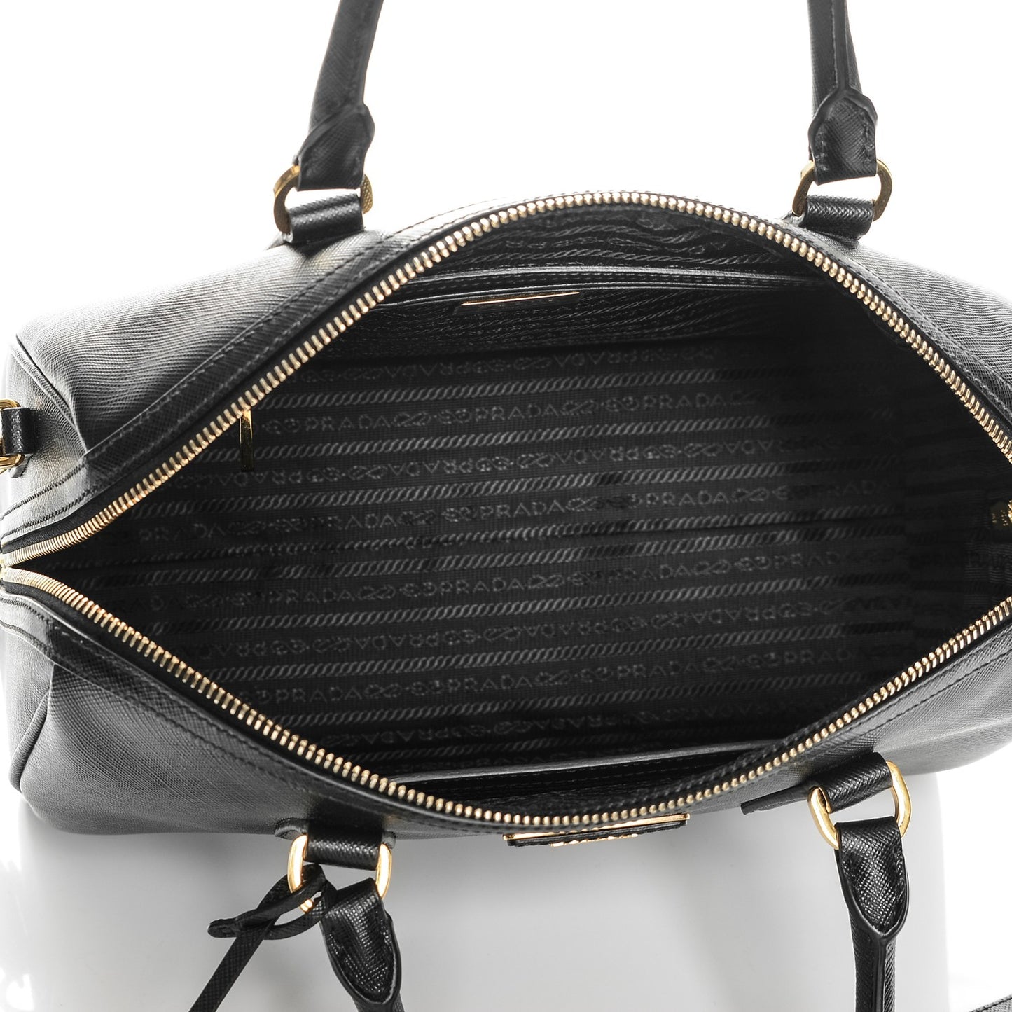 Saffiano Lux Bowler Black