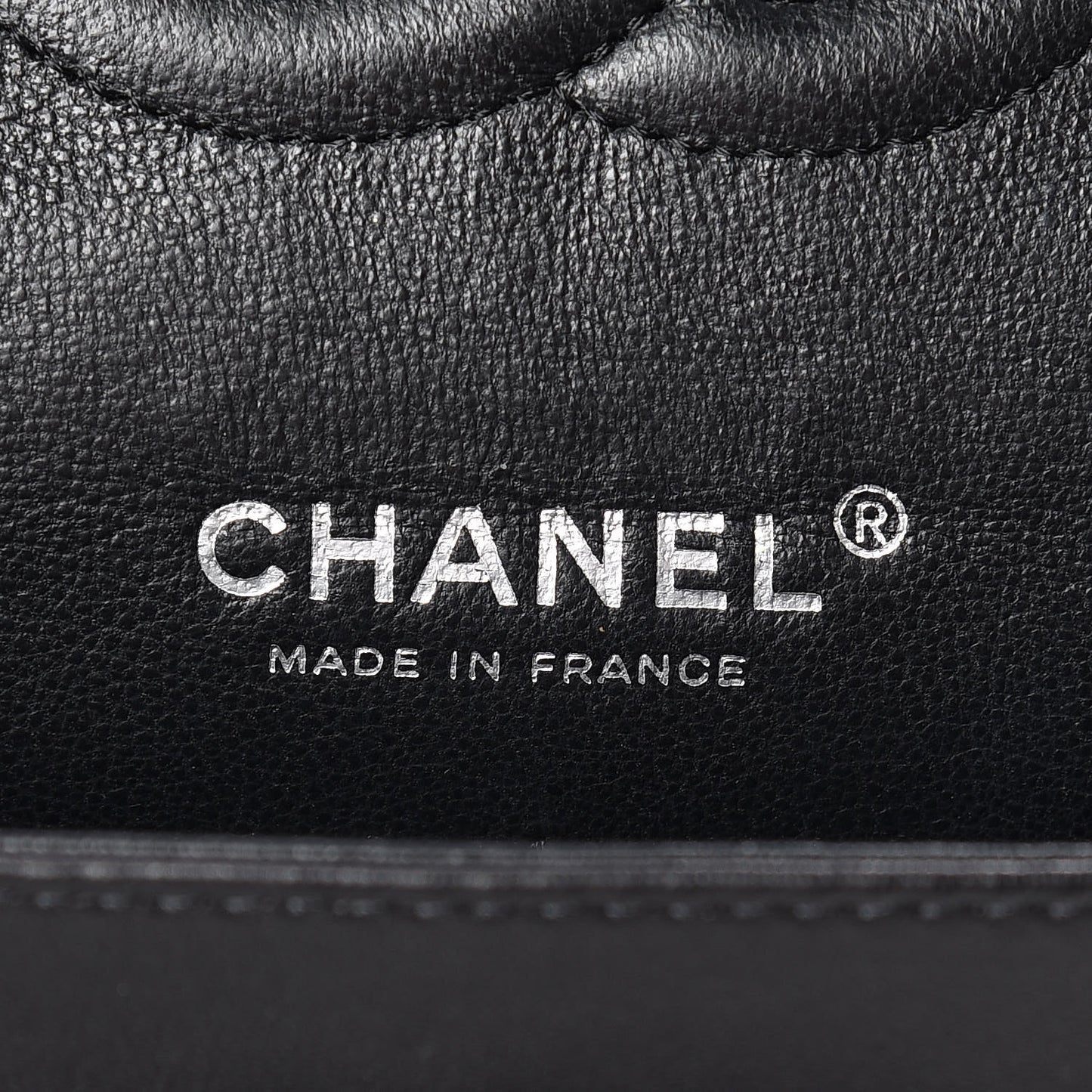 Patent Quilted Medium Double Flap Black