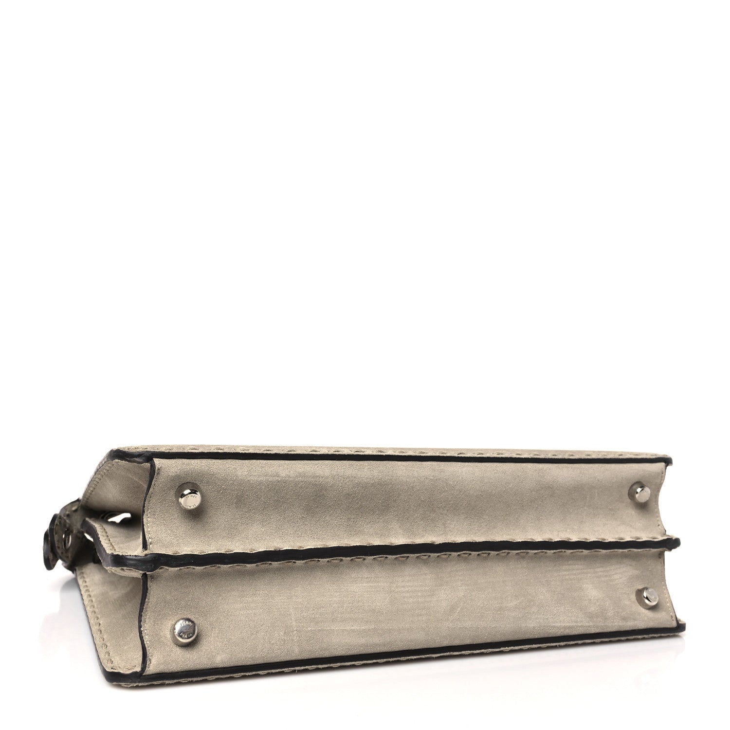 Fendi Suede Medium Peekaboo I See U Satchel Dove Grey 4 of 8