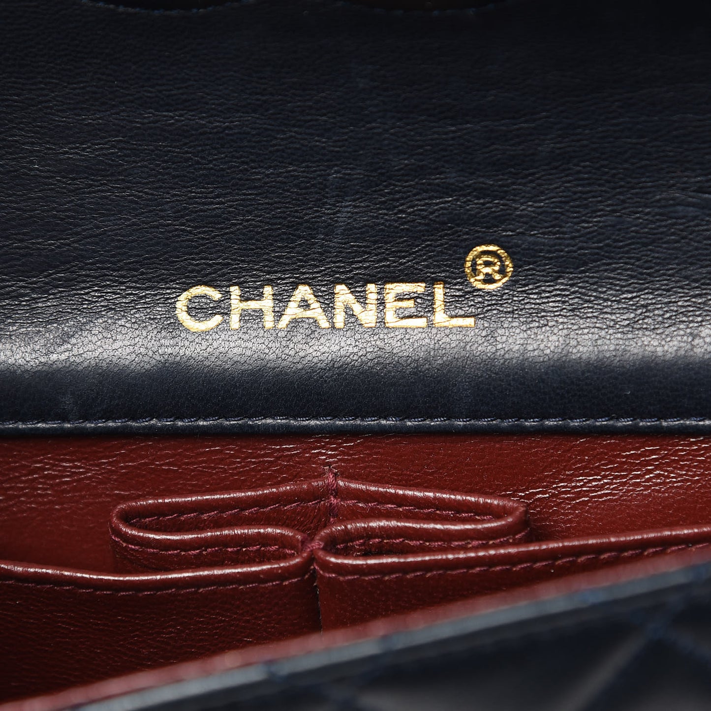 Lambskin Quilted Mini Flap Navy