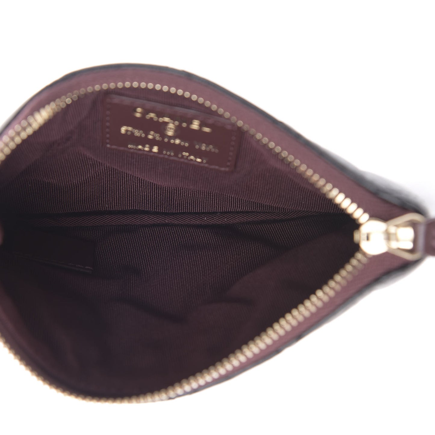 Aged Calfskin Quilted Small Lucky Charms Cosmetic Case Black