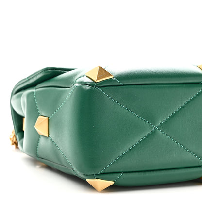 Valentino Garavani Nappa Large Roman Stud Shoulder Bag Jungle 8 of 9
