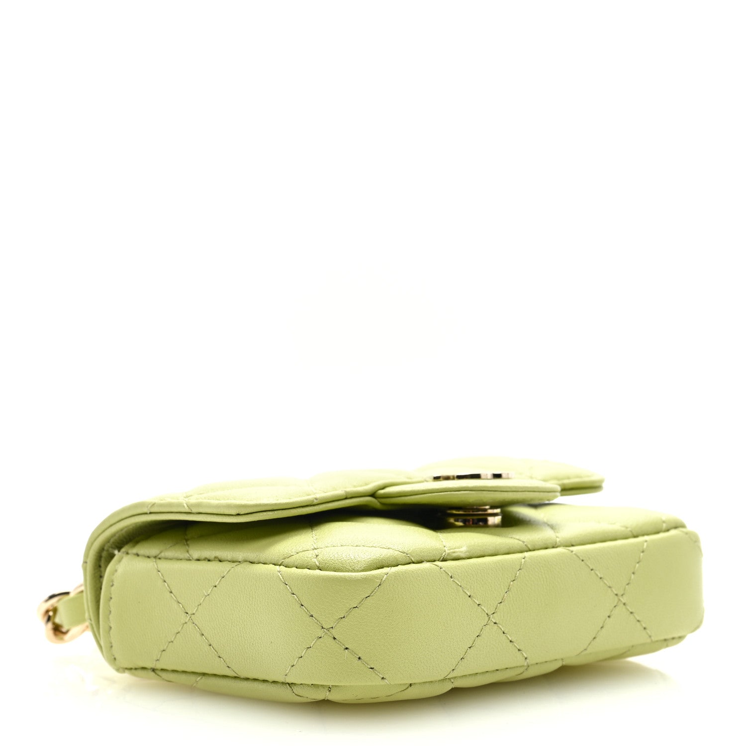 Chanel Lambskin Quilted Mini Chain Belt Bag Light Green 4 of 10