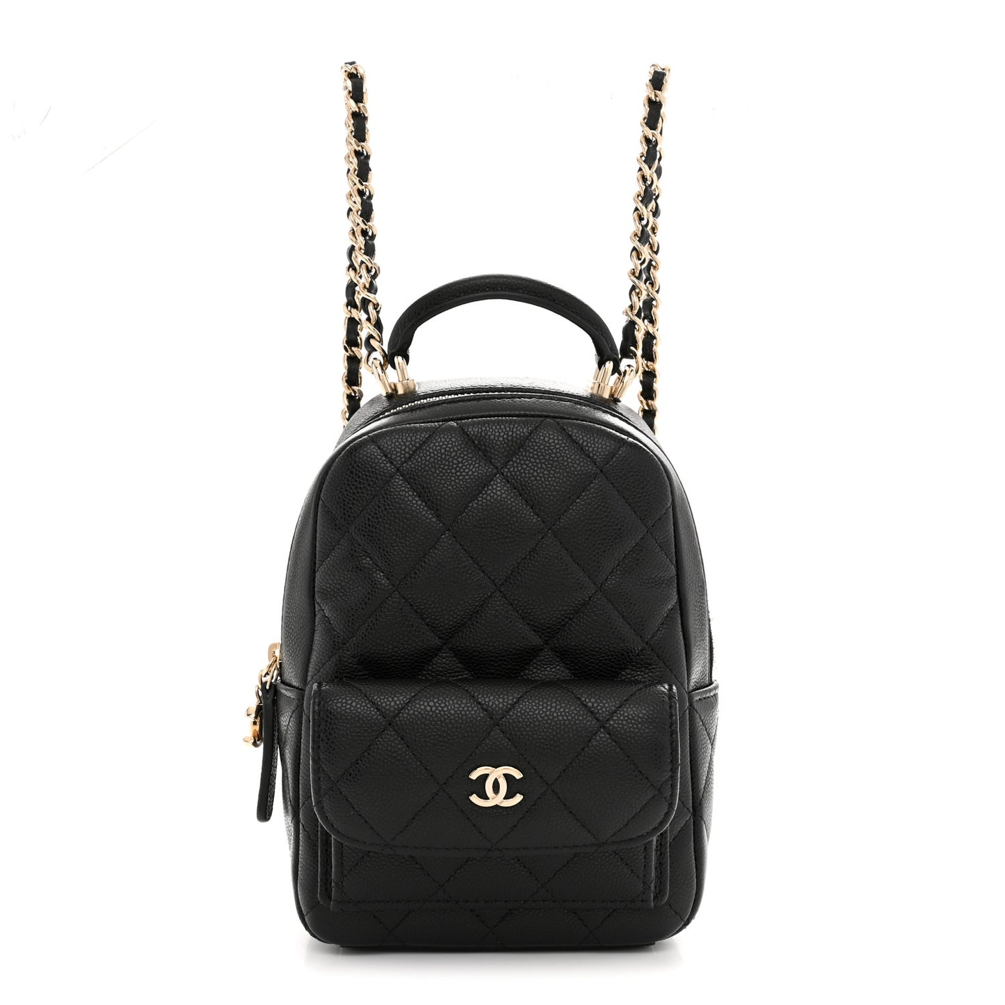 Caviar Quilted CC Mini Classic Backpack Black