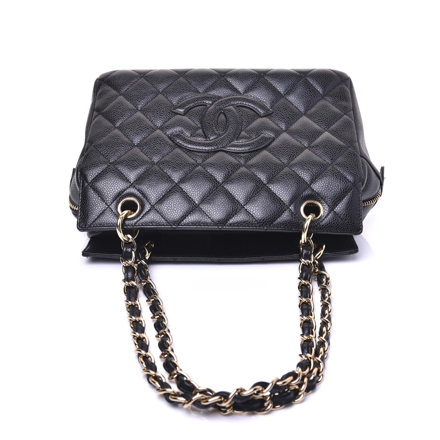 Caviar Quilted Petit Timeless Tote PTT Black