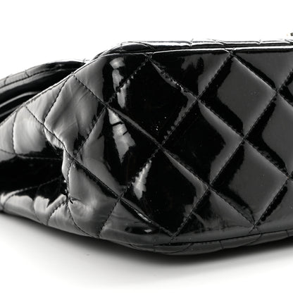 Chanel Patent Quilted Jumbo Double Flap Black 9 of 17