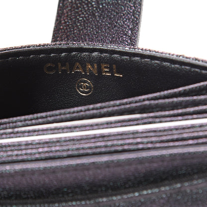 Chanel Iridescent Caviar Quilted Gusseted Card Holder Black 4 of 6