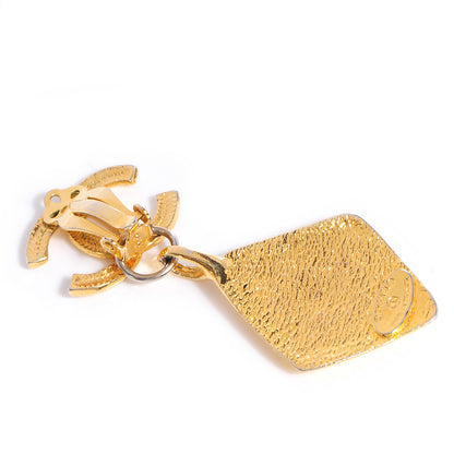 Chanel CC Drop Clip On Earrings Gold 3 of 7