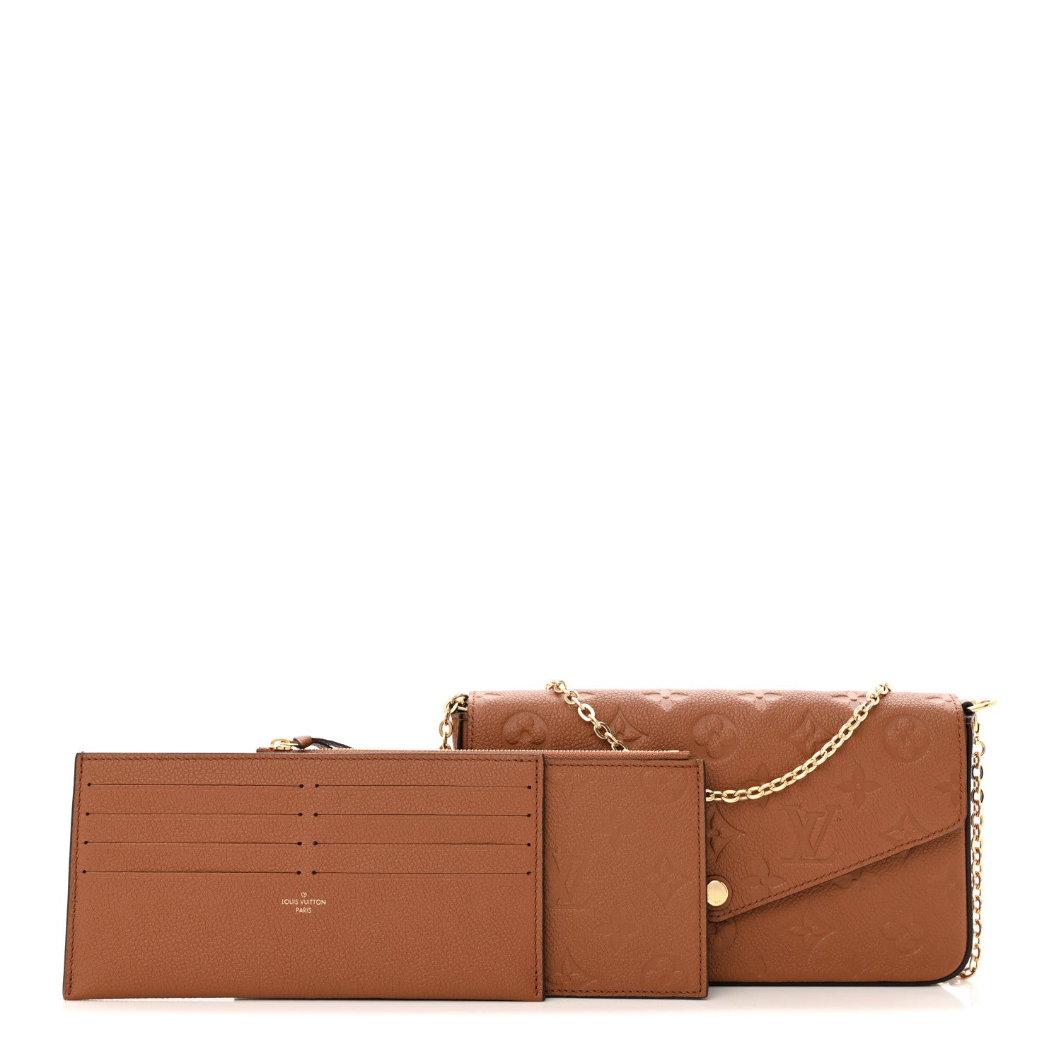 Louis Vuitton Empreinte Pochette Felicie Chain Wallet Cognac 1 of 11