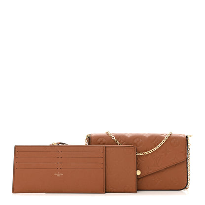 Louis Vuitton Empreinte Pochette Felicie Chain Wallet Cognac 1 of 11