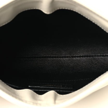 Saint Laurent Lambskin Quilted Monogram Baby Victoire Chain Clutch Blanc Vintage 5 of 10