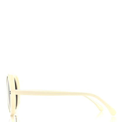 Chanel Acetate Round Sunglasses 71572A White 3 of 7