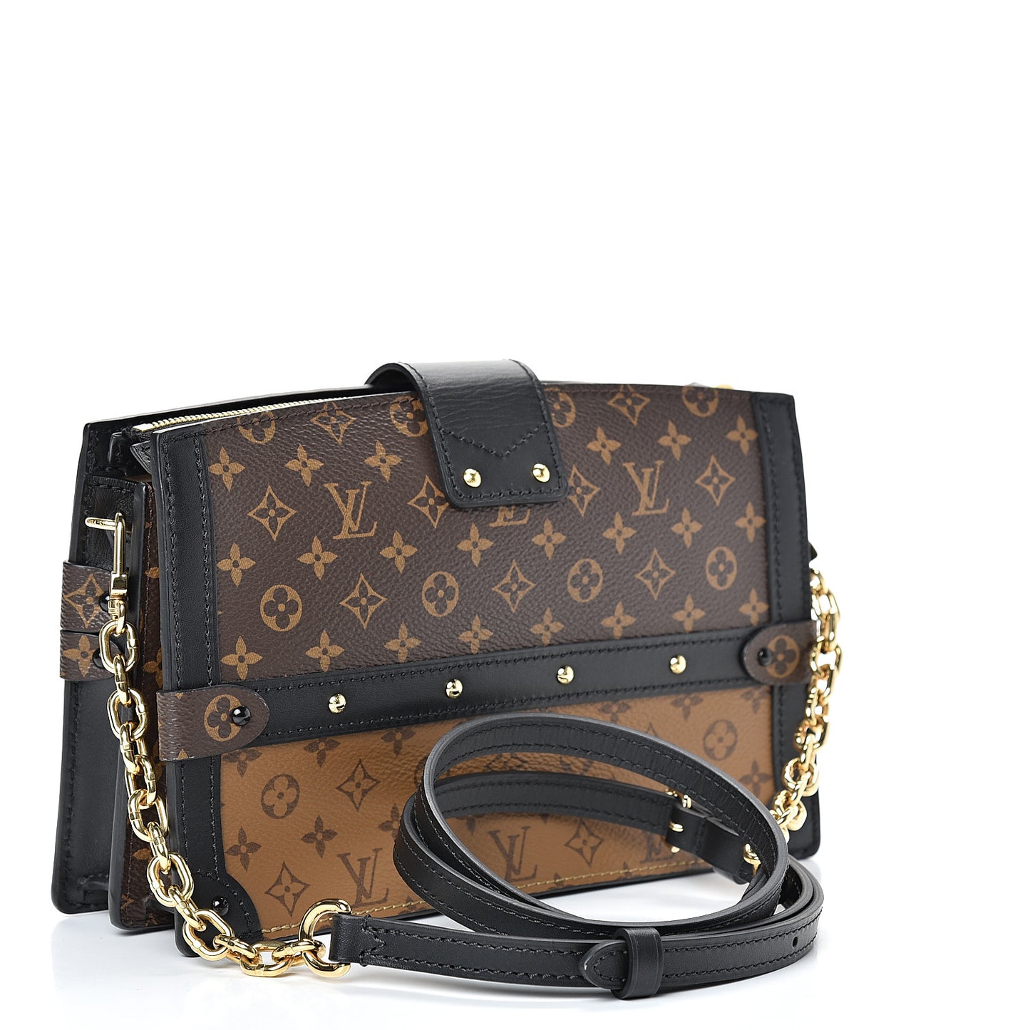 Reverse Monogram Trunk Clutch