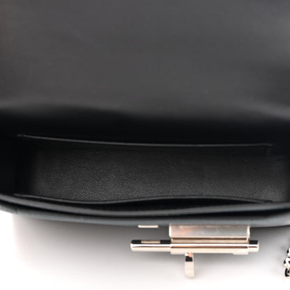 Hermes Epsom Shiny Alligator Lizard Chevre Mini Verrou Chaine Bag Vert Cypress Black 5 of 12