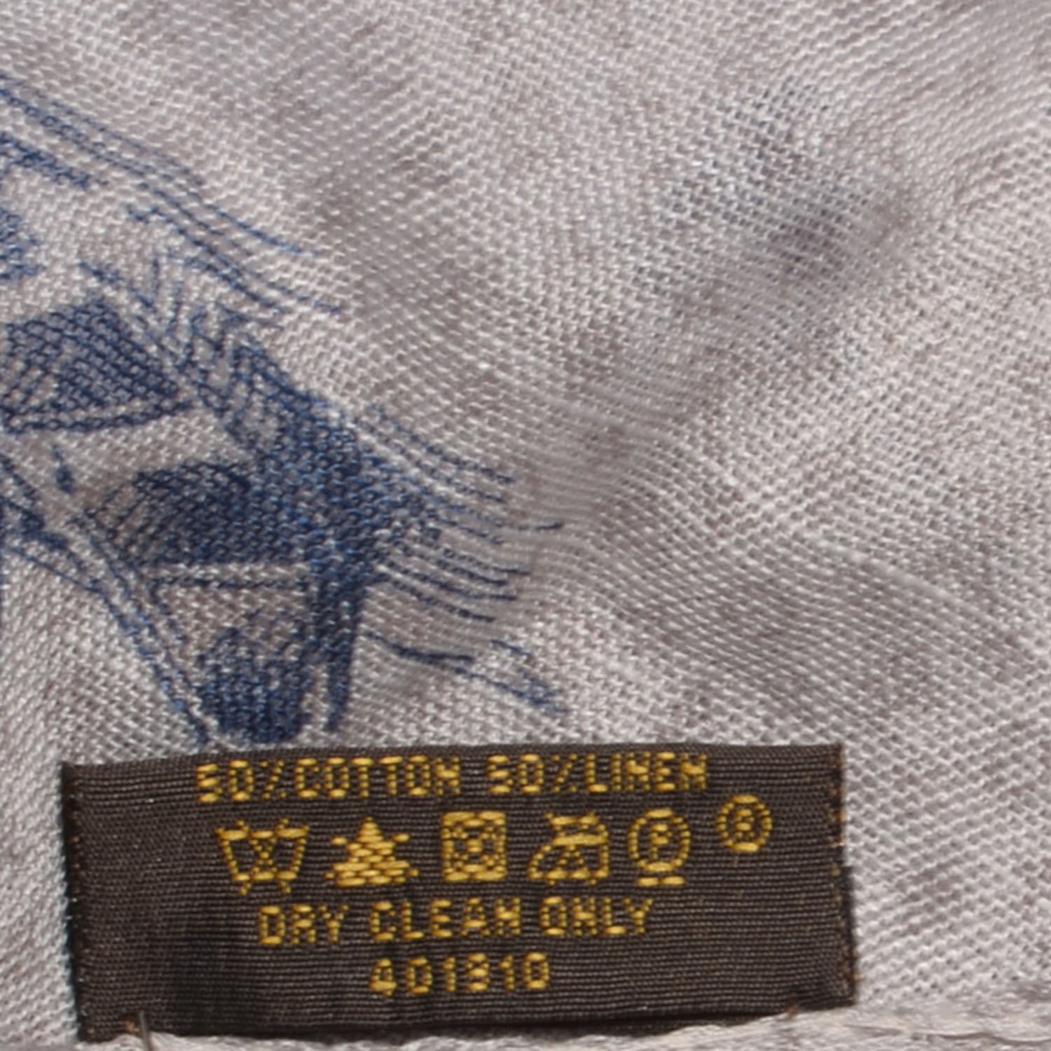 Louis Vuitton Cotton Linen Toile Etole De Louis Pareo Blue 6 of 6