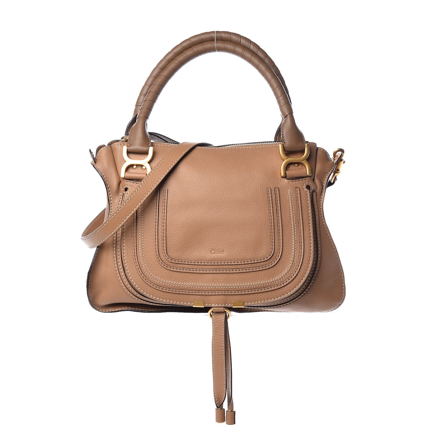 Calfskin Medium Marcie Satchel Nut