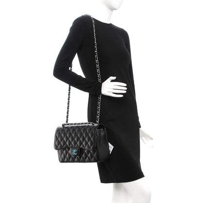 Chanel Caviar Quilted Jumbo Double Flap Black 2 of 9