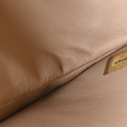 Chanel Lambskin Patent Chocolate Bar Flap Beige Black 9 of 11