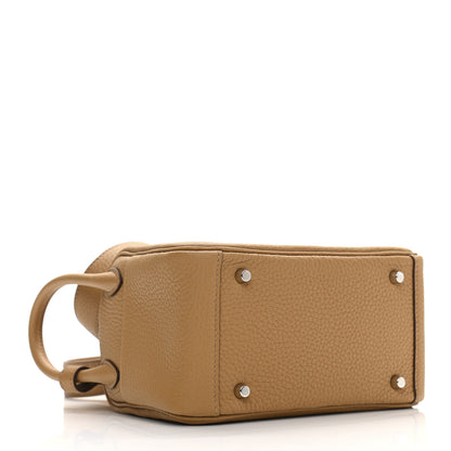 Hermes Taurillon Clemence Mini Lindy 20 Biscuit 4 of 10