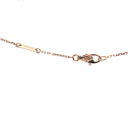 Van Cleef & Arpels 18K Rose Gold Carnelian Sweet Alhambra Pendant Necklace 5 of 9