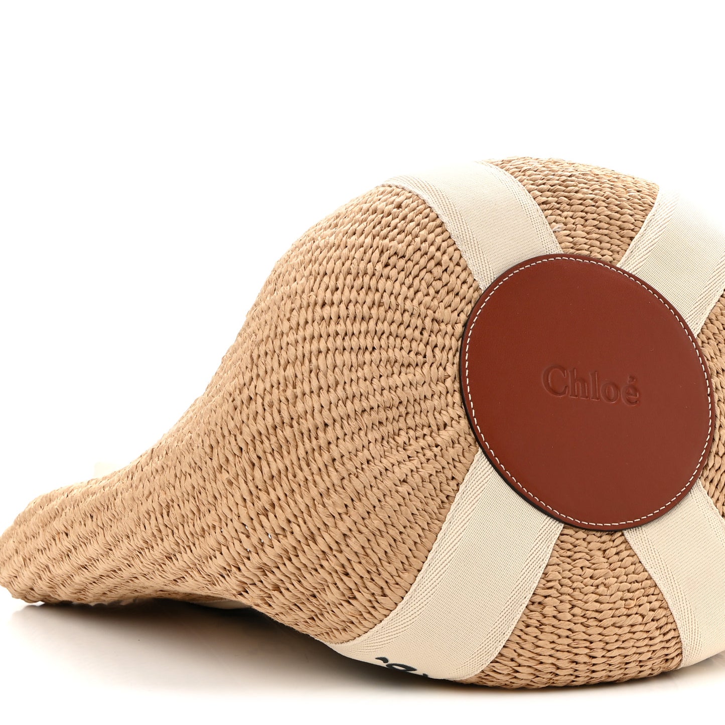 Raffia Large Woody Tote White