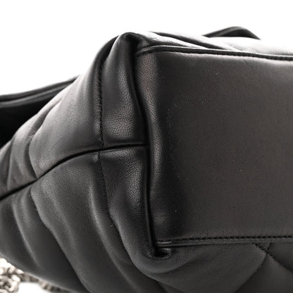 Saint Laurent Lambskin Quilted Small Loulou Puffer Monogram Chain Satchel Black 9 of 11