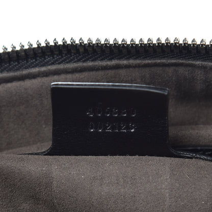 Gucci GG Supreme Monogram Selleria Calfskin Medium Duffle Beige Ebony Black 7 of 15