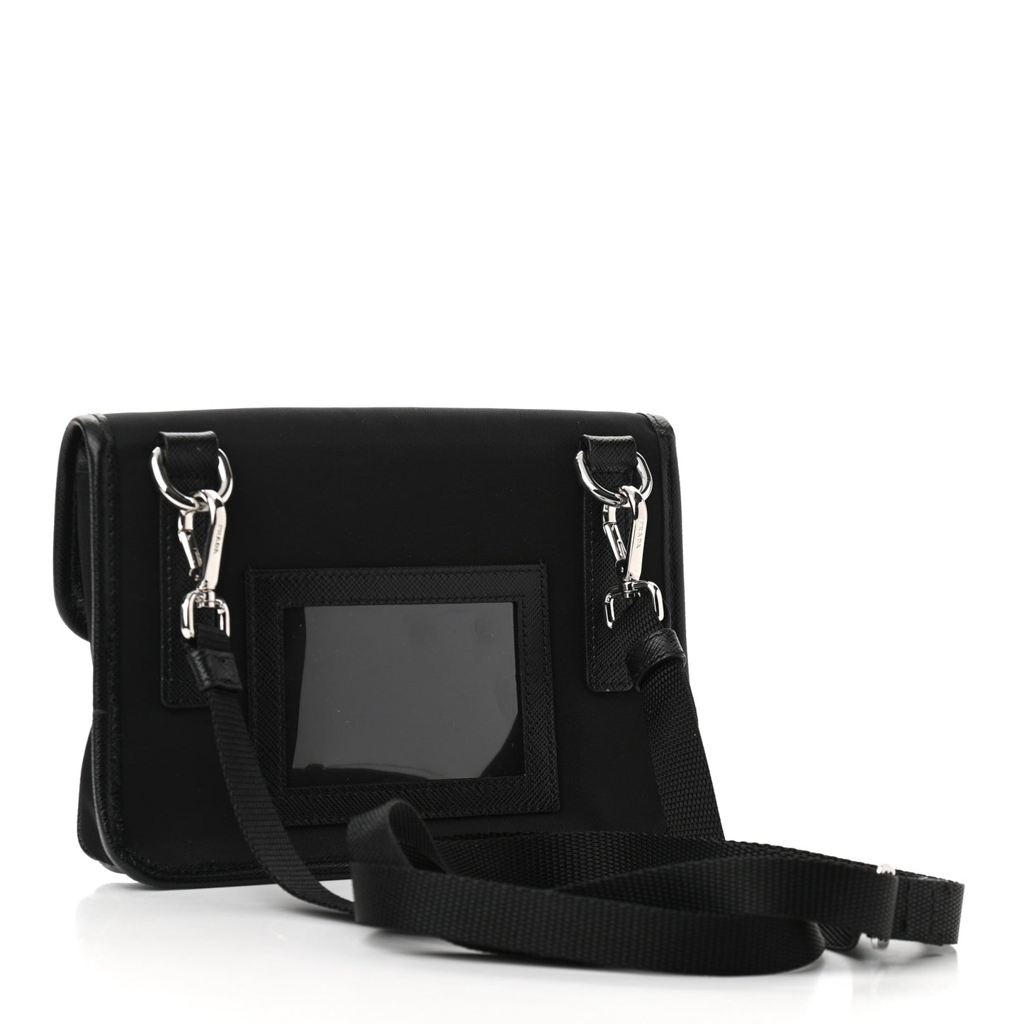 Re-Nylon Saffiano Smartphone Case Crossbody Black