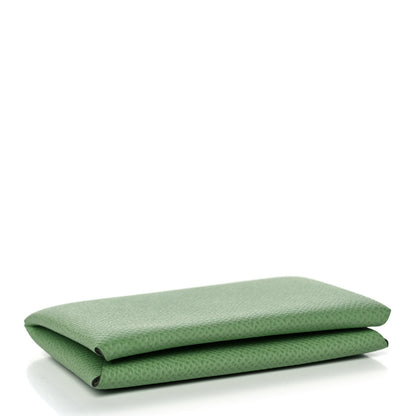 Hermes Epsom Calvi Card Case Vert Criquet 4 of 11