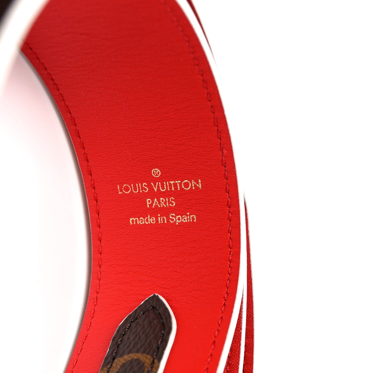 Monogram Bandouliere Shoulder Strap Red