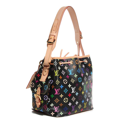 Louis Vuitton Monogram Multicolor Petit Noe Black 3 of 7
