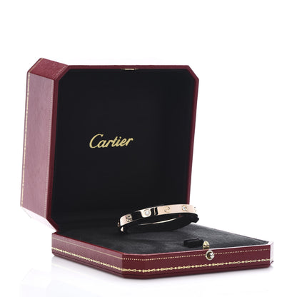 Cartier 18K Pink Gold 4 Diamond LOVE Bracelet 16 6 of 6