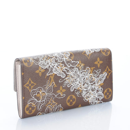 Louis Vuitton Monogram Dentelle Sarah Wallet Silver 3 of 7