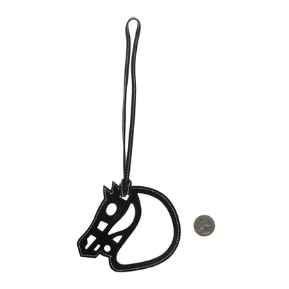 Hermes Box Paddock Cheval Horse Bag Charm Black 2 of 3
