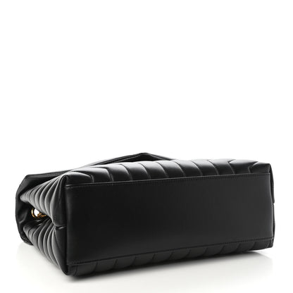 Saint Laurent Calfskin Y Quilted Monogram Medium Loulou Chain Satchel Black 4 of 10