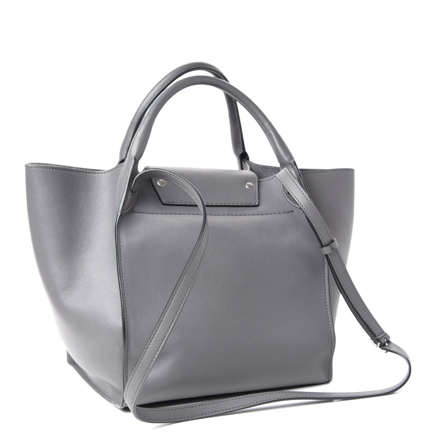 Supple Calfskin Small Big Bag Medium Grey