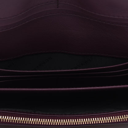 Burberry Grainy Calfskin House Check Continental Wallet Mahogany Red 5 of 11