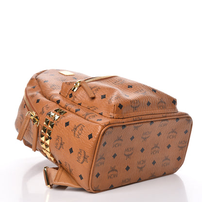MCM Visetos Small Side Stud Stark Backpack Cognac 4 of 11