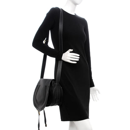 Chloe Calfskin Medium Marcie Round Crossbody Bag Black 2 of 8