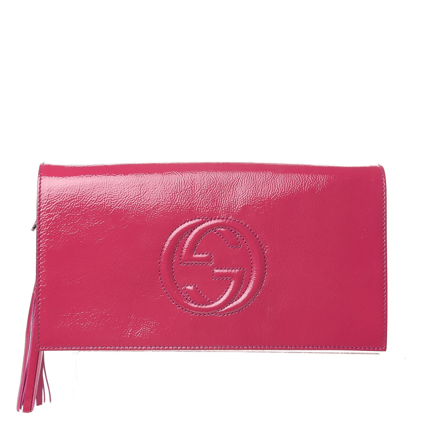 Soft Patent Medium Soho Clutch Bright Bougainvillea